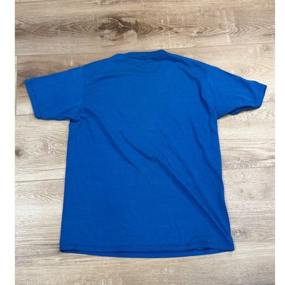 Vintage Russell Jerzees IBEW Local 873 Pocket T-Shirt Blue Single Stitch Large - Picture 3 of 4